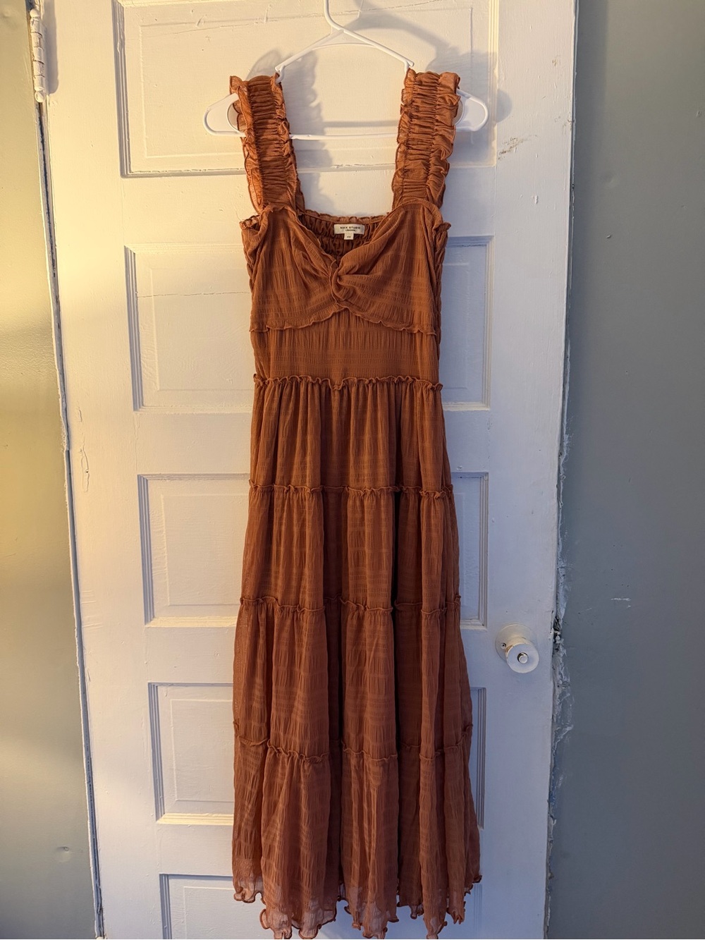 Max Studio London Boho Tiered Maxi Dress